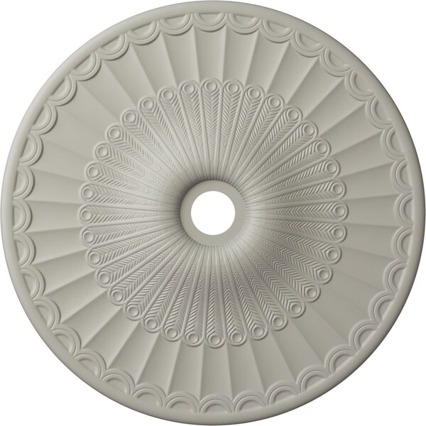 Ekena Millwork Galveston Ceiling Medallion (Canopies up to 4 3/4"), 36 5/8"OD x 3 5/8"ID x 2 3/8"P, Pot of Cream CM36GLPCF - main